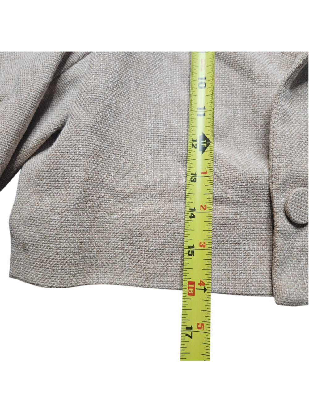 House of Harlow 1960 Large Beige Cropped Blazer Jacket - Picture 3 of 11